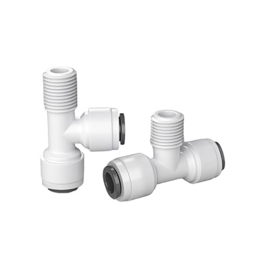 T-Typ T RO Wasser Fitting Männlich Weiblich Gewinde Schnell Anschluss 1/4 3/8 Schlauch Rohr Stecker Filter Umkehrosmose teile(13) von SYLALE
