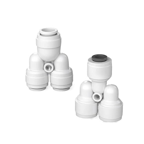 T-Typ T RO Wasser Fitting Männlich Weiblich Gewinde Schnell Anschluss 1/4 3/8 Schlauch Rohr Stecker Filter Umkehrosmose teile(JSQMK045,5 pcs) von SYLALE