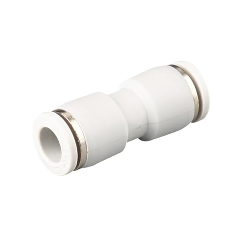 Weiße Luft-Wasser-Rohrverschraubungen 4 6 8 10 12 14 16 mm Rohr Gerade Push-In Pneumatische Anschluss One Touch Union Schnellverschraubungen(8mm-4mm) von SYLALE