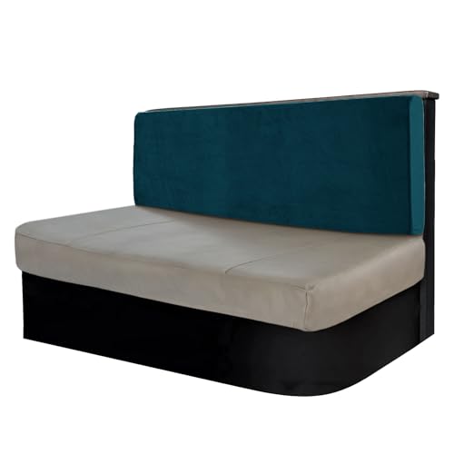 SYLC Sofa Sitzkissenbezüge, Sofa Kissenbezüge Stretch Samt, Rückenlehne Kissenbezüge Für Couch/RV/Caravan/Bank (Dunkblaugrün,XL Rückenlehne) von SYLC