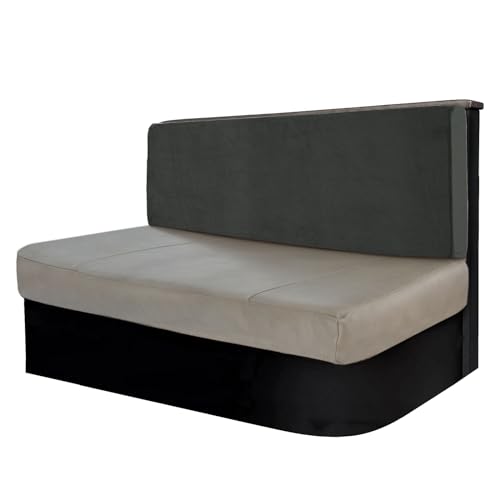 SYLC Sofa Sitzkissenbezüge, Sofa Kissenbezüge Stretch Samt, Rückenlehne Kissenbezüge Für Couch/RV/Caravan/Bank (Dunkelgrau,XL Rückenlehne) von SYLC