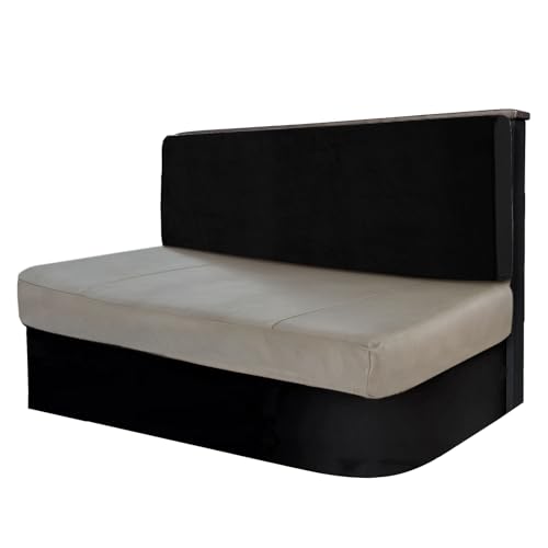 SYLC Sofa Sitzkissenbezüge, Sofa Kissenbezüge Stretch Samt, Rückenlehne Kissenbezüge Für Couch/RV/Caravan/Bank (Schwarz,XL Rückenlehne) von SYLC