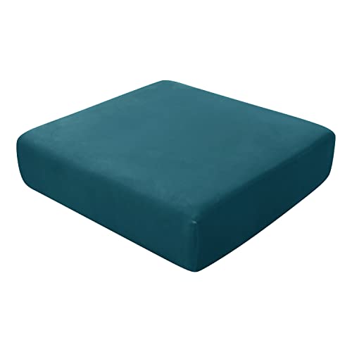 SYLC Sofa-Sitzkissenüberzüge, Sofakissen-Schonbezüge, Stretch-Samt, Couchkissenüberzüge, Ersatz für Einzelkissen, mit Gummibändern, Blaugrün, 2-Sitzer von SYLC