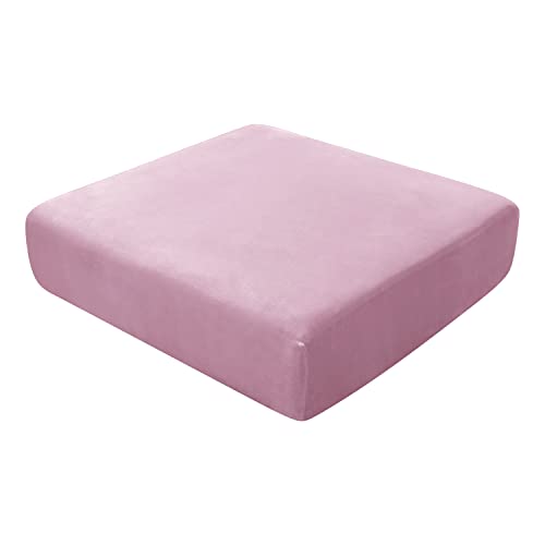 SYLC Sofa-Sitzkissenüberzüge, Sofakissen-Schonbezüge, Stretch-Samt, Couchkissenüberzüge, Ersatz für Einzelkissen, mit Gummibändern, Rosa, Großer 2-Sitzer von SYLC