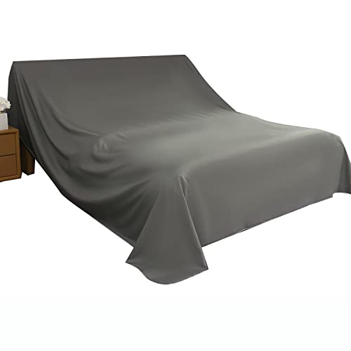SYLC Staubschutztuch Für Möbel, Möbel Staubtuch Verschlüsseltes Polyestergewebe, Staubtuch Abdeckung Staubdichte Bettdecke Weiches Atmungsaktives (Dunkelgrau,240×350cm) von SYLC