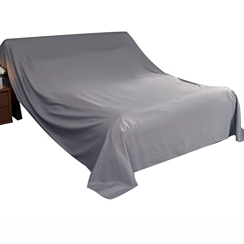 SYLC Staubschutztuch Für Möbel, Möbel Staubtuch Verschlüsseltes Polyestergewebe, Staubtuch Abdeckung Staubdichte Bettdecke Weiches Atmungsaktives (Grau,240×700cm) von SYLC