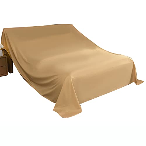 SYLC Staubschutztuch Für Möbel, Möbel Staubtuch Verschlüsseltes Polyestergewebe, Staubtuch Abdeckung Staubdichte Bettdecke Weiches Atmungsaktives (Kamel,240×200cm) von SYLC
