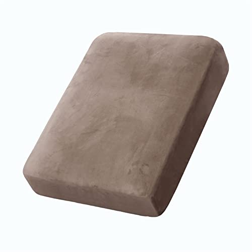 Sofa Sitzkissenbezüge Luxuriöse Samt Sofakissen Überzüge Schonbezüge Stretch rutschfeste Rückenlehne Kissenbezug Couchbezüge Abdeckung (Taupe,1 × Medium) von SYLC