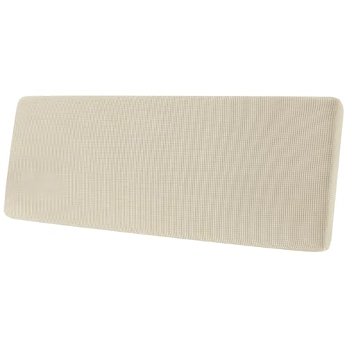 Sofa Sitzkissenbezug, Sofa Sitzkissenbezug Stretch, Elastischer Kissenbezüge, Husse Überzug Bezug Für Sofa Sitzkissen, rutschfest Stoff Tartan (Beige,2-Sitzer) von SYLC