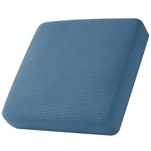 Sofa Sitzkissenbezug, Sofa Sitzkissenbezug Stretch, Elastischer Kissenbezüge, Husse Überzug Bezug Für Sofa Sitzkissen, rutschfest Stoff Tartan (Blau,1-Sitzer) von SYLC