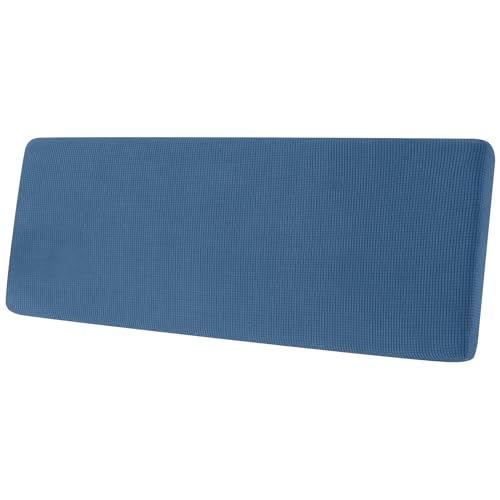 Sofa Sitzkissenbezug, Sofa Sitzkissenbezug Stretch, Elastischer Kissenbezüge, Husse Überzug Bezug Für Sofa Sitzkissen, rutschfest Stoff Tartan (Blau,4-Sitzer) von SYLC