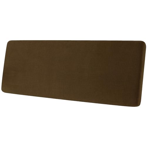 Sofa Sitzkissenbezug, Sofa Sitzkissenbezug Stretch, Elastischer Kissenbezüge, Husse Überzug Bezug Für Sofa Sitzkissen, rutschfest Stoff Tartan (Kaffee,2-Sitzer) von SYLC