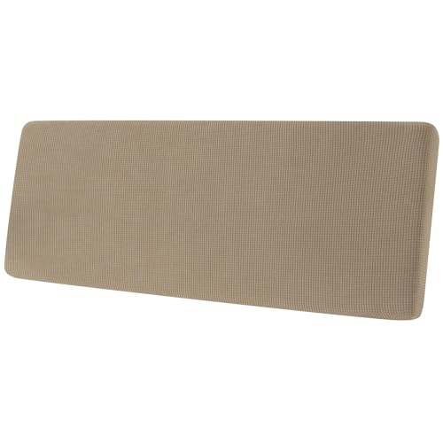 Sofa Sitzkissenbezug, Sofa Sitzkissenbezug Stretch, Elastischer Kissenbezüge, Husse Überzug Bezug Für Sofa Sitzkissen, rutschfest Stoff Tartan (Khaki,2-Sitzer) von SYLC