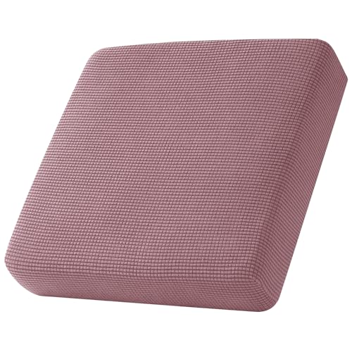 Sofa Sitzkissenbezug, Sofa Sitzkissenbezug Stretch, Elastischer Kissenbezüge, Husse Überzug Bezug Für Sofa Sitzkissen, rutschfest Stoff Tartan (Rosa,1-Sitzer) von SYLC