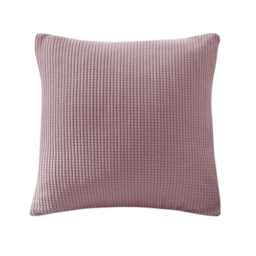 Sofa Sitzkissenbezug, Sofa Sitzkissenbezug Stretch, Elastischer Kissenbezüge, Husse Überzug Bezug Für Sofa Sitzkissen, rutschfest Stoff Tartan (Rosa,Kissenbezug) von SYLC