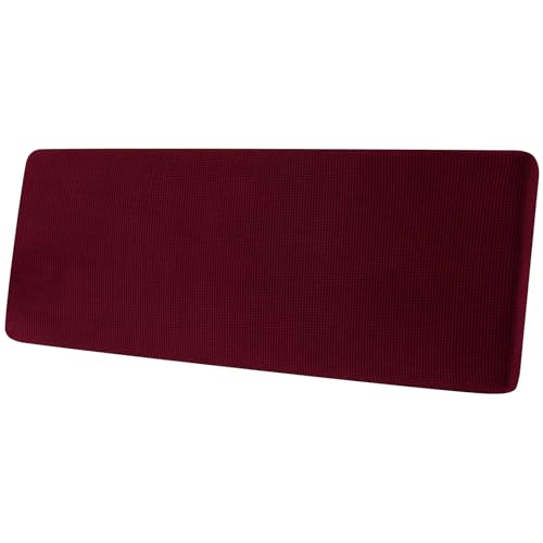 Sofa Sitzkissenbezug, Sofa Sitzkissenbezug Stretch, Elastischer Kissenbezüge, Husse Überzug Bezug Für Sofa Sitzkissen, rutschfest Stoff Tartan (Rot,2-Sitzer) von SYLC