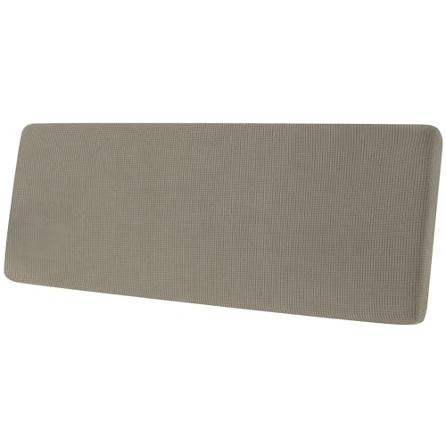 Sofa Sitzkissenbezug, Sofa Sitzkissenbezug Stretch, Elastischer Kissenbezüge, Husse Überzug Bezug Für Sofa Sitzkissen, rutschfest Stoff Tartan (Taupe,2-Sitzer) von SYLC