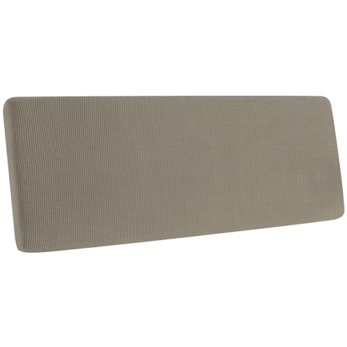 Sofa Sitzkissenbezug, Sofa Sitzkissenbezug Stretch, Elastischer Kissenbezüge, Husse Überzug Bezug Für Sofa Sitzkissen, rutschfest Stoff Tartan (Taupe,Chaiselongue) von SYLC