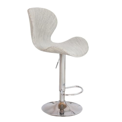 SYLGXH Barhocker Bar Stuhl Hohe Hocker Haushalt Heben Rückenlehne Stuhl Stoff Barhocker Rezeption Bar Bar Stuhl Hohe Barhocker Robust und Langlebig(White) von SYLGXH