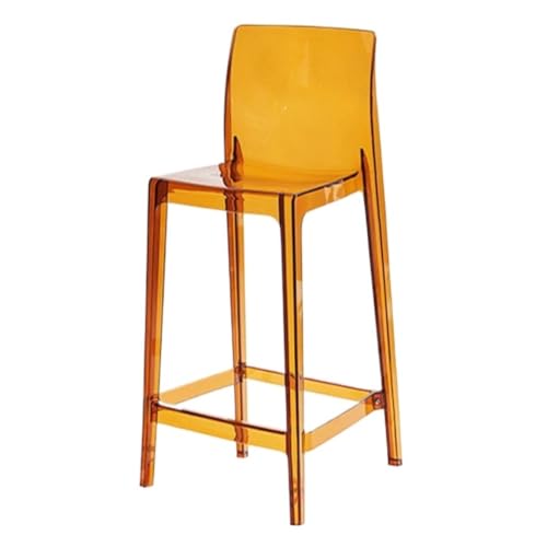 SYLGXH Barhocker Bar Stuhl Hohe Hocker Transparent Acryl Wohnzimmer Zähler Rezeption Café Bar Zurück Bar Stuhl Hause Barhocker Robust und Langlebig(C,A) von SYLGXH