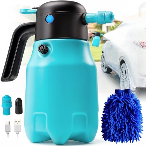 SYLSTAR Schaumsprüher Auto 2L, 7.4V Pumpsprühflasche mit 4Bar Leistungsstarkem Akku und 2 Düsen für Auto Waschen, Schaumsprüher Akku für Autodetailing, Autoreinigung (Schaum/Wasserstrahl) SYLSTAR Schaumsprüher Auto 2L, 7.4V Pumpsprühflasche mit 4Bar Leistungsstarkem Akku und 2 Düsen für Auto Waschen, Schaumsprüher Akku für Autodetailing, Autoreinigung (Schaum/Wasserstrahl) von SYLSTAR
