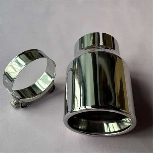Auto Auspuffblende 1 Stück Auto-Auspuffblende Silber 304 Edelstahl Auspuffrohre Auspuffanlage Schalldämpfer Endrohr Für Alle Autos Auto Auspuff Endrohr(ID 86-OD 101) von SYLTER