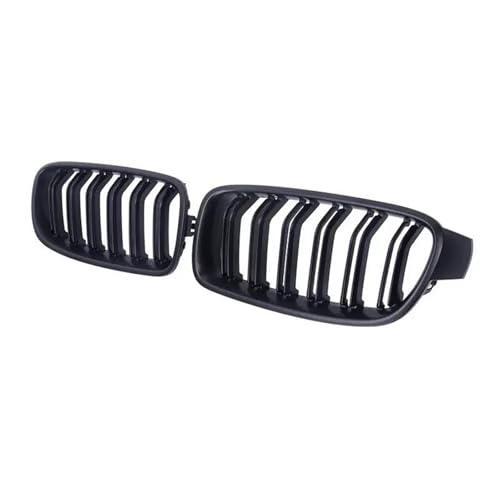 Frontstoßstangengitter Für 3 Serie F30 F31 F35 320i 325i 328 Racing Grill Zubehör Auto Front Grill Klavier Schwarz Dual Linie Nieren Grille 2012-2019 Kühlergrill Sportgrill(Schwarz glänzend) von SYLTER