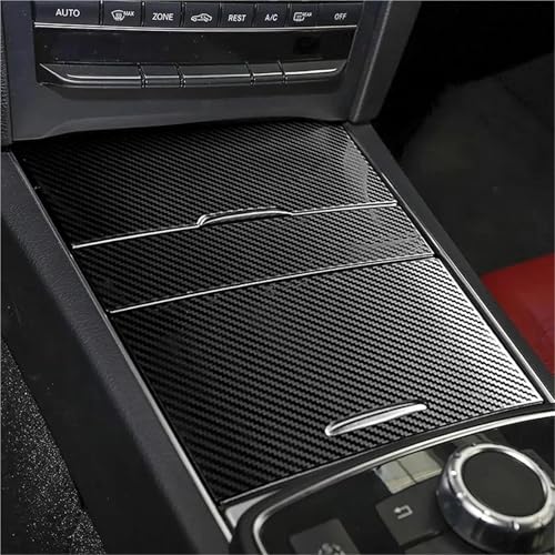 SYLTER Auto Interieurleisten Autokonsolen-Aufbewahrungsbox-Panelabdeckung Für Mercedes Für Benz E-Klasse Coupé W207 2014-2016 Autoinnenausstattung Auto Zierleiste(Kohlefaser) von SYLTER