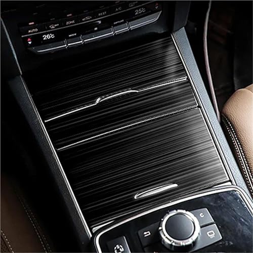 SYLTER Auto Interieurleisten Autokonsolen-Aufbewahrungsbox-Panelabdeckung Für Mercedes Für Benz E-Klasse Coupé W207 2014-2016 Autoinnenausstattung Auto Zierleiste(Schwarz) von SYLTER