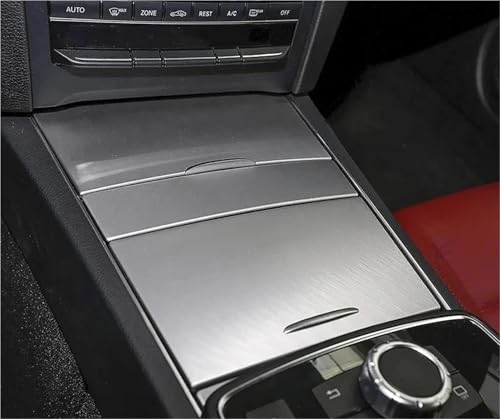 SYLTER Auto Interieurleisten Autokonsolen-Aufbewahrungsbox-Panelabdeckung Für Mercedes Für Benz E-Klasse Coupé W207 2014-2016 Autoinnenausstattung Auto Zierleiste(Silber) von SYLTER