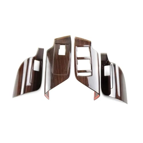 SYLTER Auto Interieurleisten Für Buick Für Regal 2009-2016 LHD Auto Innentür Fensterheber Schalter Taste Panel Rahmen Abdeckung Trim Auto Zierleiste(Mahogany Style) von SYLTER