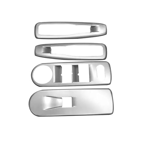 SYLTER Auto Interieurleisten Für Clio 4 Für Clio4 2013-2016 Autotür Armlehne Fenster Glas Lift Schalter Taste Panel Abdeckung Trim Zubehör LHD Auto Zierleiste(Silber) von SYLTER