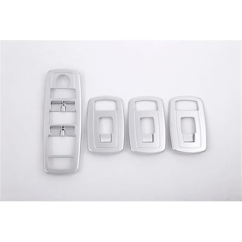 SYLTER Auto Interieurleisten Für Maserati Für Levante 2016-2021 ABS Autofenster Armlehne Glasheberschalter Dekoration Abdeckung Verkleidung Innenausstattung Auto Zierleiste(Silber) von SYLTER