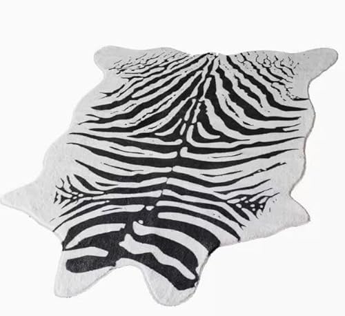 SYLUOQP Kuhfell-Teppich aus Kunstrindsleder, Schwarz und Weiß, 140 * 200cm, Tierdruck, Teppich für Wohnzimmer, Schlafzimmer, Heimbüro, Sofa, Western-Dekor,B SYLUOQP Kuhfell-Teppich aus Kunstrindsleder, Schwarz und Weiß, 140 * 200cm, Tierdruck, Teppich für Wohnzimmer, Schlafzimmer, Heimbüro, Sofa, Western-Dekor,B von SYLUOQP