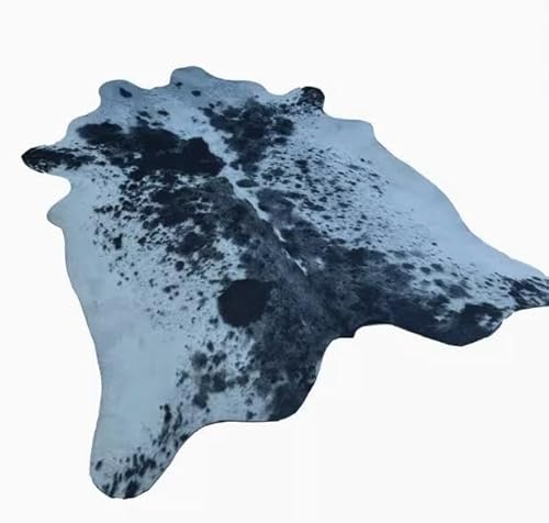 SYLUOQP Kunstfell Teppich, Kuhhaut-Teppich, Rutschfester Teppich aus Rindsleder für Wohn- und Schlafzimmer (140 x200 cm) von SYLUOQP