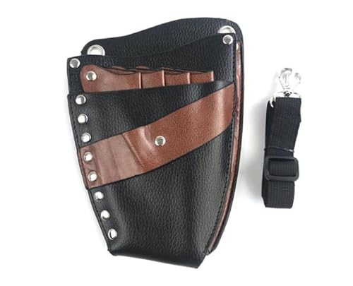 SYLUOQP Scherenbeutel, Friseurschere Holster PU Friseur Schere Holster Scheren Kit Tasche Scherenhalter Beutel mit Schultergurt von SYLUOQP