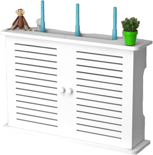 SYLUOQP WiFi -Router -Aufbewahrungsboxen, WiFi -Router -Boxen, wandmontierte Router -Halterung schwimmende Regale, Router schwimmende Schränke zur Lagerung von Drähten, Router SYLUOQP WiFi -Router -Aufbewahrungsboxen, WiFi -Router -Boxen, wandmontierte Router -Halterung schwimmende Regale, Router schwimmende Schränke zur Lagerung von Drähten, Router von SYLUOQP