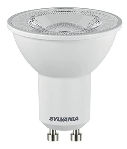 SYLVANIA LED-Lampe, GU10 Sockel, 230 Lumen, daylight (6500 Kelvin), 3.1 Watt Leistung, 12000h Lebensdauer, 50mm Durchmesser, 56mm Länge, Klarer Reflektor Kolben, 1er Pack von SYLVANIA