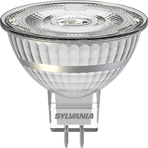 SYLVANIA LED-Lampe, GU5.3 Sockel, 450 Lumen, Homelight (2700 Kelvin), 5.8 Watt Leistung, 15000h Lebensdauer, 50mm Durchmesser, 55mm Länge, Klarer Reflektor Kolben, 1er Pack von SYLVANIA