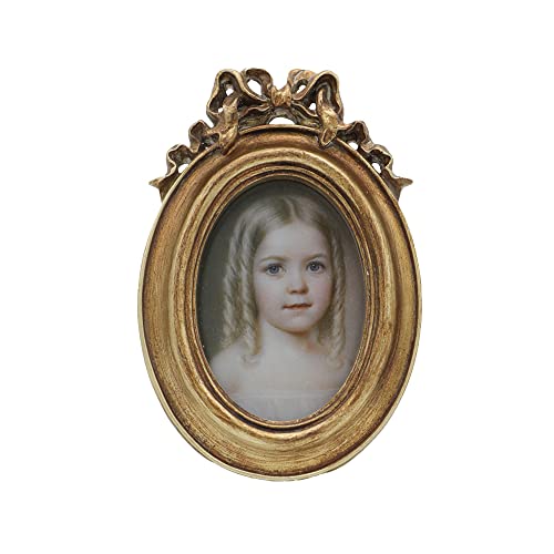 SYLVIA'S SHOP Kleiner ovaler Vintage-Bilderrahmen, 6,3 x 8,9 cm, Mini-Bilderrahmen, Tischdekoration und Wandbehang, Heimdekoration, altmodische Fotogalerie, Art-Deco, Bronze-Gold SYLVIA'S SHOP Kleiner ovaler Vintage-Bilderrahmen, 6,3 x 8,9 cm, Mini-Bilderrahmen, Tischdekoration und Wandbehang, Heimdekoration, altmodische Fotogalerie, Art-Deco, Bronze-Gold von SYLVIA'S SHOP