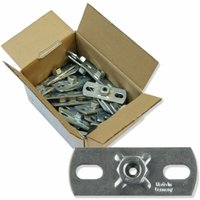 25x Montageplatte M10 Grundplatte 80 x 30 x 3 mm verzinkt von SYMBIONET