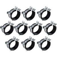 Symbionet - 10x Stahl Rohrschelle 57-61 mm 2 Zoll Rohrhalter Rohrhalterung Rohrbefestigung von SYMBIONET