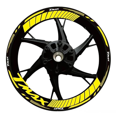 SYMWBD Radaufkleber Motorrad-Felgenaufkleber Für Yamaha T-MAX 500 TMAX 500 T MAX 500 Felgenaufkleber, Reflektierend, Felgenaufkleber, Radnabenaufkleber Motorrad Rad Aufkleber(Farbe 7) von SYMWBD
