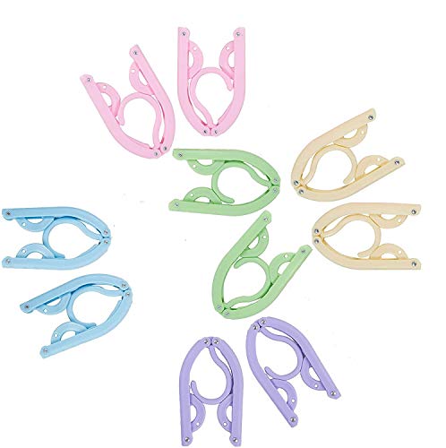 10PCS Tragbare farbige zusammenklappbare Kleiderbügel Multifunktionale Kleiderbügel für Reisen, drinnen und draußen. (5 Farben) von SYNYEY