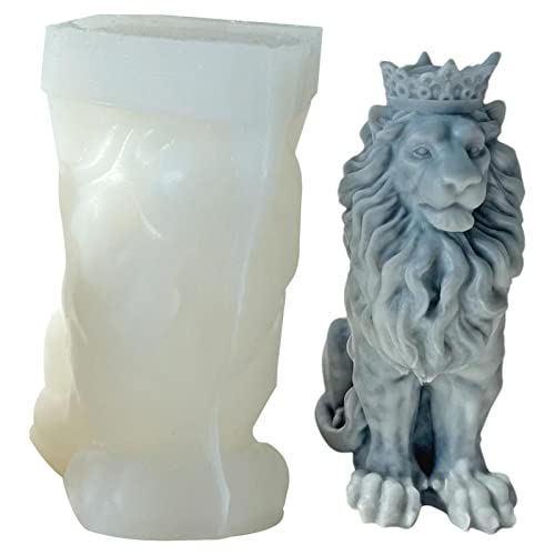 Löwenkerzenform | 3D Lion Statue Silikonform | DIY Tierputz Ornament Kerze handgefertigtes Seifenform für Kerzen, Seifen, Tonhandwerk von SYNYEY