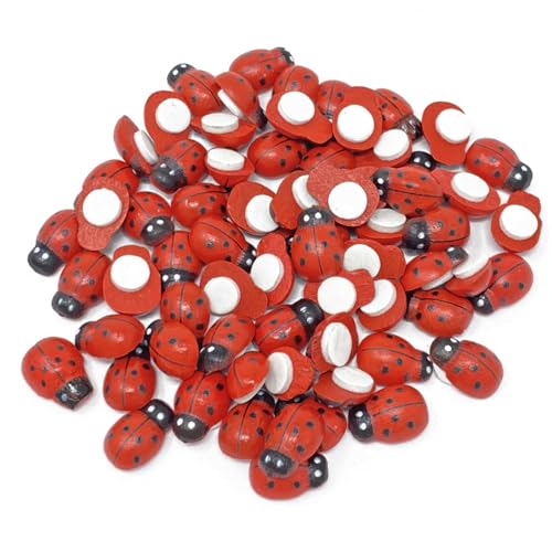 Mini-Marienkäfer, 9 x 12 mm, selbstklebend, Holz-Marienkäfer, Bastelarbeiten, Kartenaufkleber, Rot, holz, rot, 9x12mm Mini-Marienkäfer, 9 x 12 mm, selbstklebend, Holz-Marienkäfer, Bastelarbeiten, Kartenaufkleber, Rot, holz, rot, 9x12mm von SYNYEY