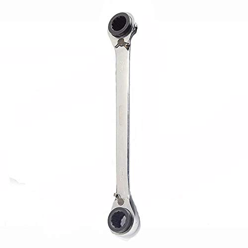 POWERTOOL 4-in-1 Doppelend-Ratschenschlüssel, metrisch (4 mm x 5 mm und 6 mm x 8 mm), Ringmaulschlüssel, Ratschenschlüssel von SYNYEY