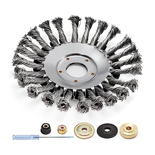 SYOWADA 15,2 cm Stahldraht Rotationsbürste Unkrautbürste Cutter Trimmer Kopf Unkrautklinge Kopf mit Adapter Kits Ersatz für Stihl Ersatz für Honda SYOWADA 15,2 cm Stahldraht Rotationsbürste Unkrautbürste Cutter Trimmer Kopf Unkrautklinge Kopf mit Adapter Kits Ersatz für Stihl Ersatz für Honda von SYOWADA