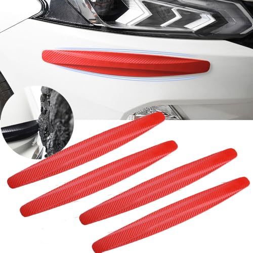 Stoßstangenschutz Streifen, Für BMW 1 Series 118d F20/118i F20/120d F20 Auto vorne und hinten Stoßstange Schutzstreifen Kohlefaser Anti-Kollisions-Streifen,D-Red von SYPPCH