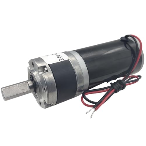 DC-Planetengetriebemotor, 24 V, 12 V, niedrige Geschwindigkeit, kleiner Motor, Durchmesser 32 mm, einstellbare Geschwindigkeit und umkehrbarer Wellendurchmesser(Shaft Diameter 8MM,24v 58rpm 52kgf.cm) von SYSCZPWC